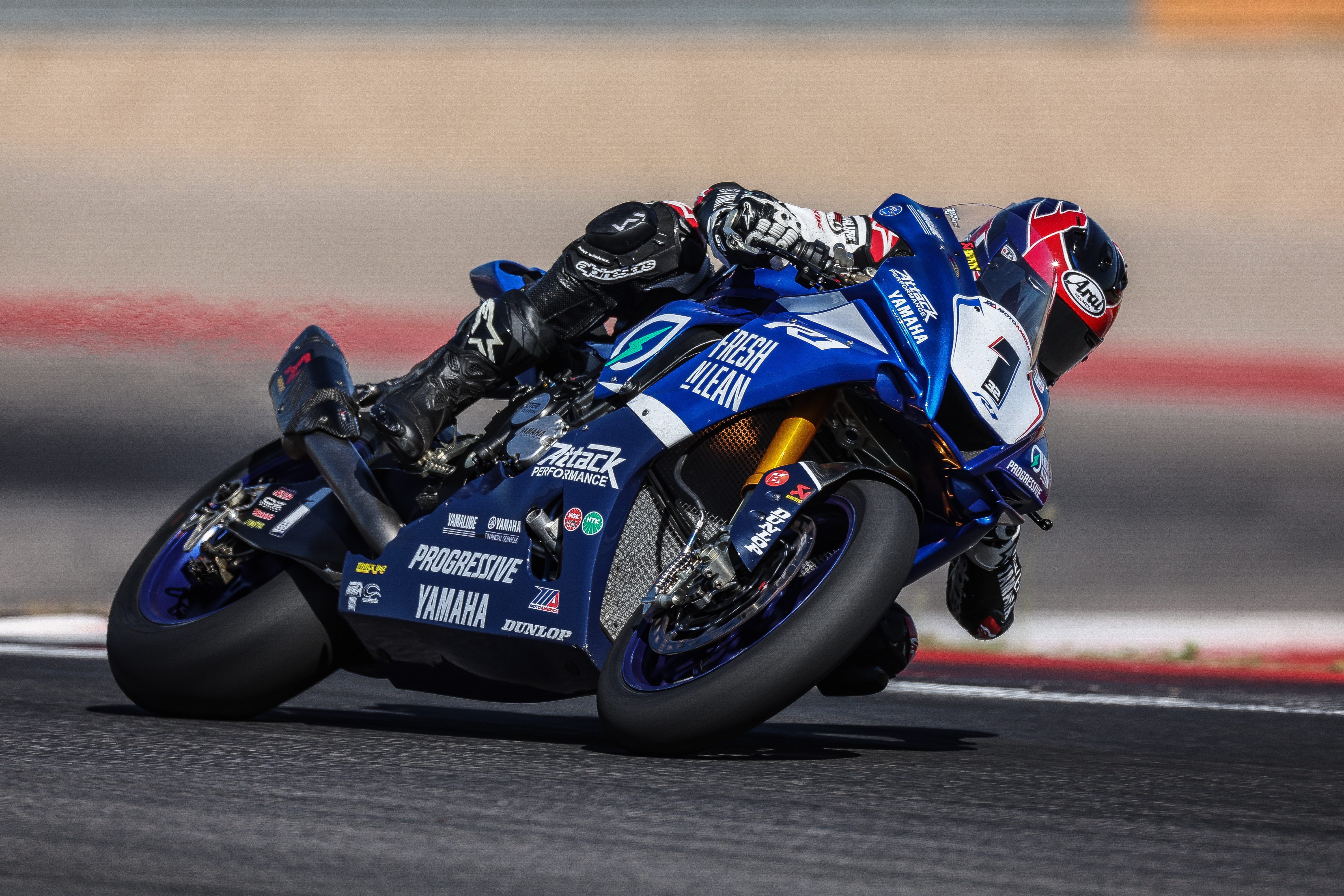 Fresh N Lean Progressive Yamaha Racing’s Jake Gagne returned to the podium with a strong runner-up finish in MotoAmerica Superbike Race 2 at the Circuit of The Americas