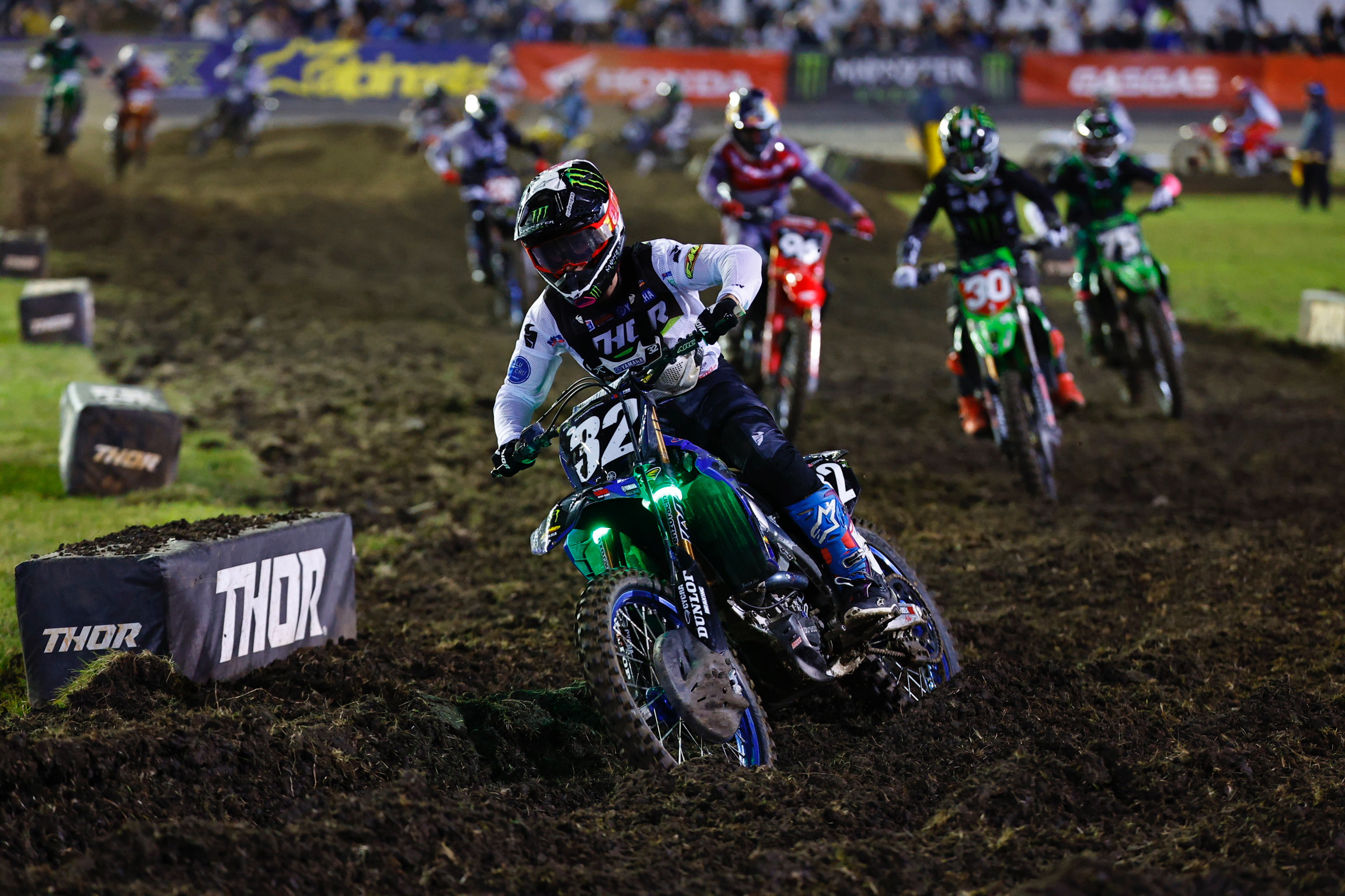  Monster Energy Yamaha Star Racing’s Haiden Deegan returned to the 250SMX podium, finishing third overall at the second SMX World Championship playoff round