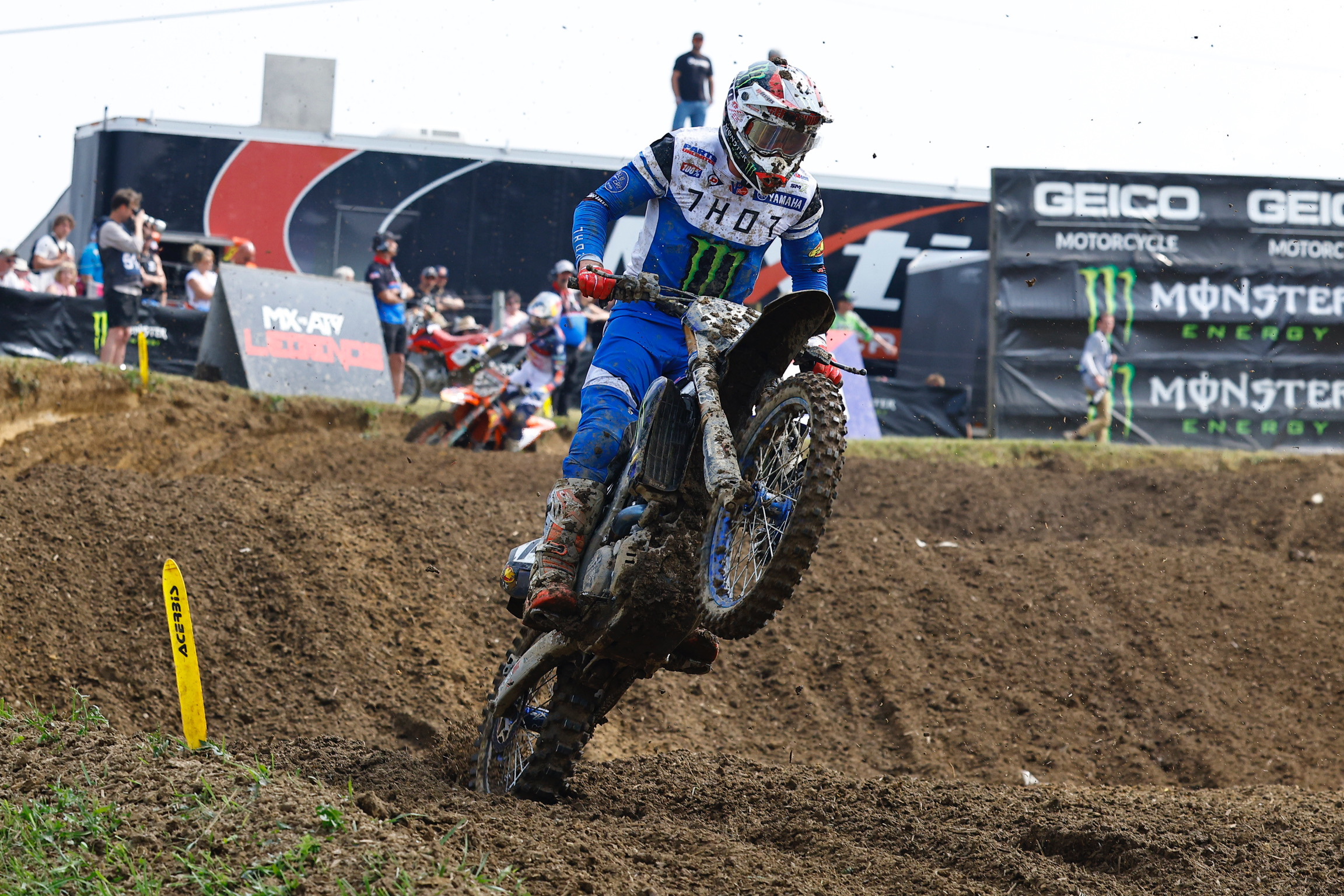 Monster Energy Yamaha Star Racing’s Dylan Ferrandis put on another impressivecharge in challenging conditions at the High Point National