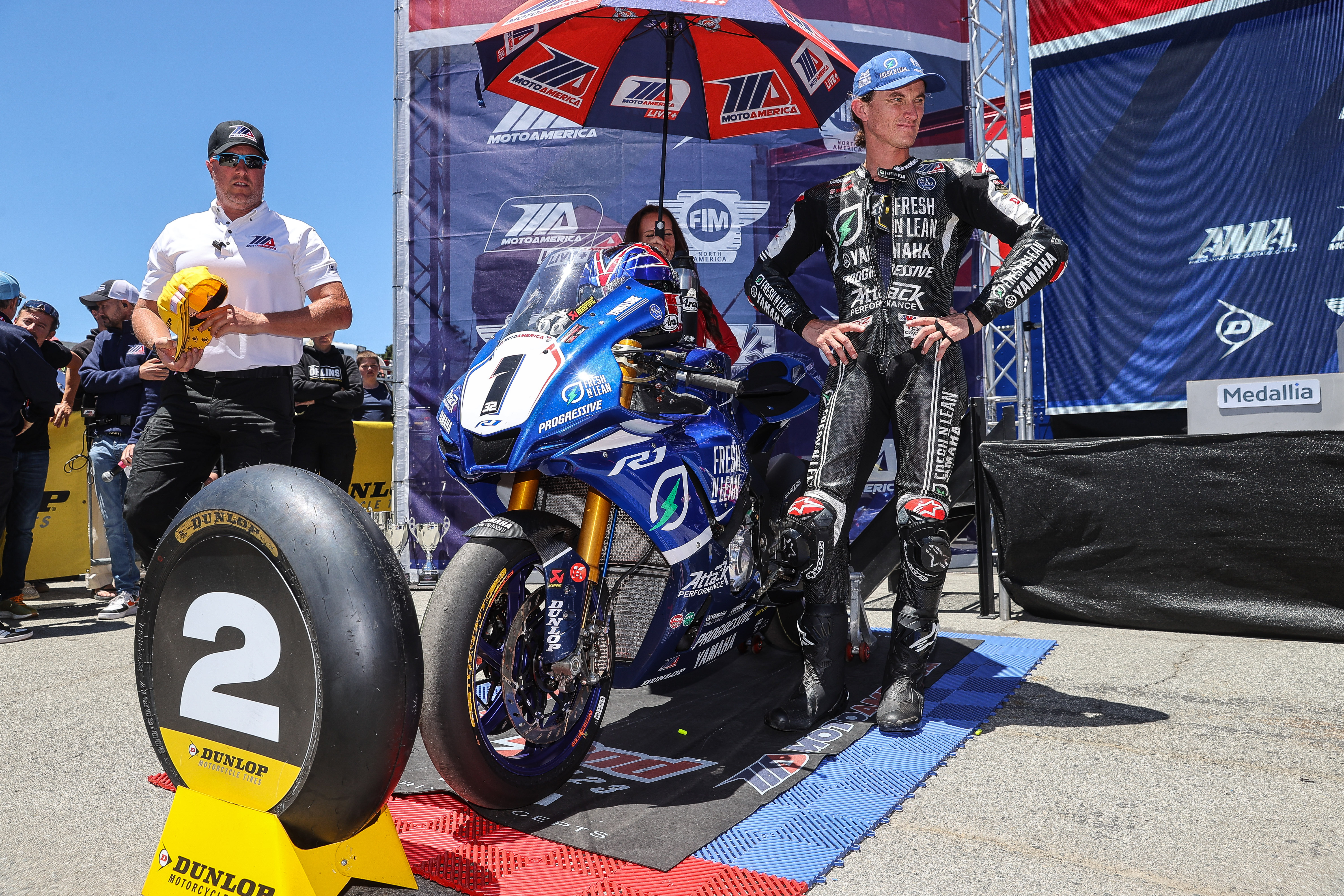 Fresh N Lean Progressive Yamaha Racing’s Jake Gagne keeps podium streak rolling atLaguna Seca to strengthen his MotoAmerica Superbike title defense