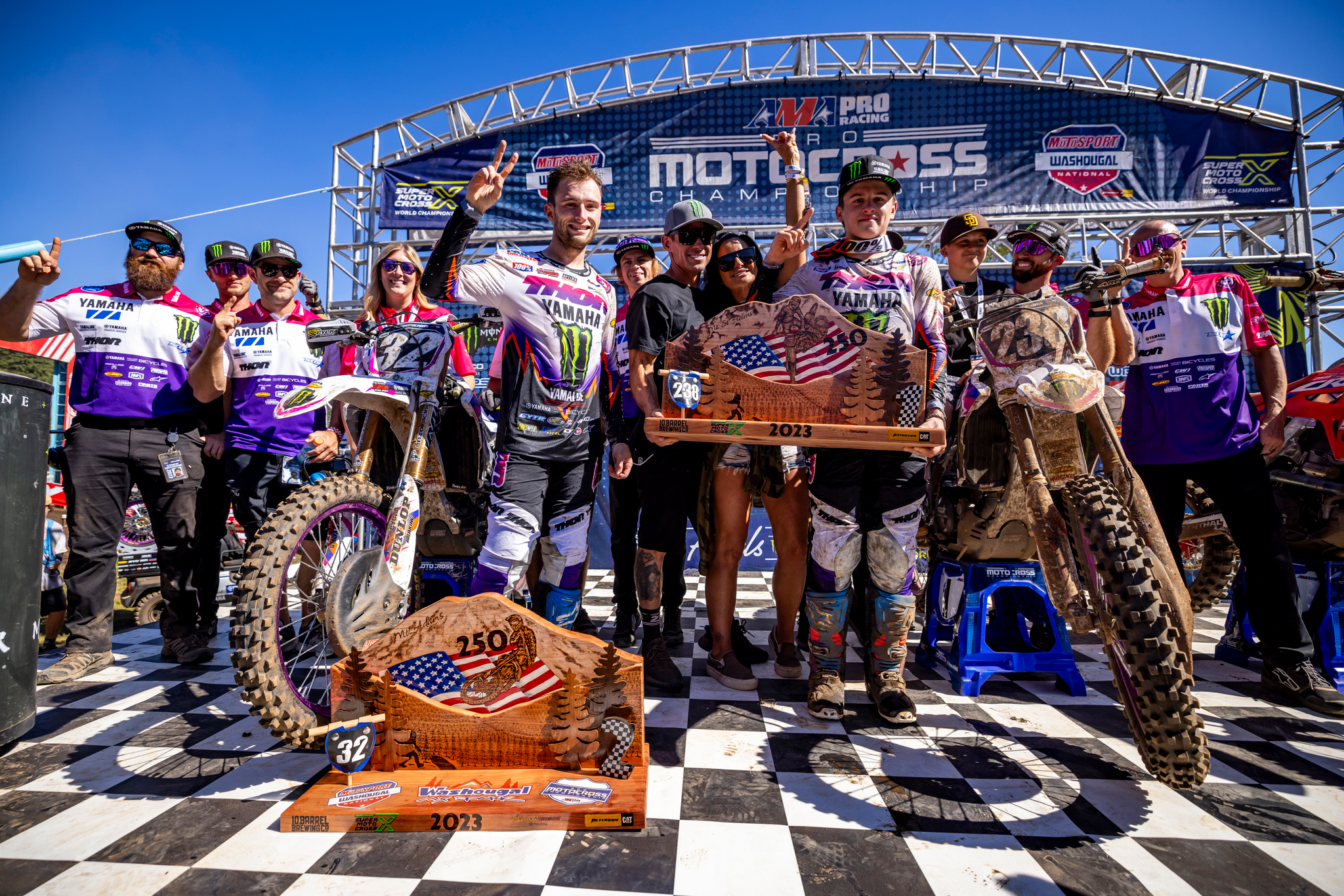 Monster Energy Yamaha Star Racing’s 250 team completes a stellar weekendcelebrating 50 years of the YZ with a double overall podium and a 1-2-3 finish in Moto 2