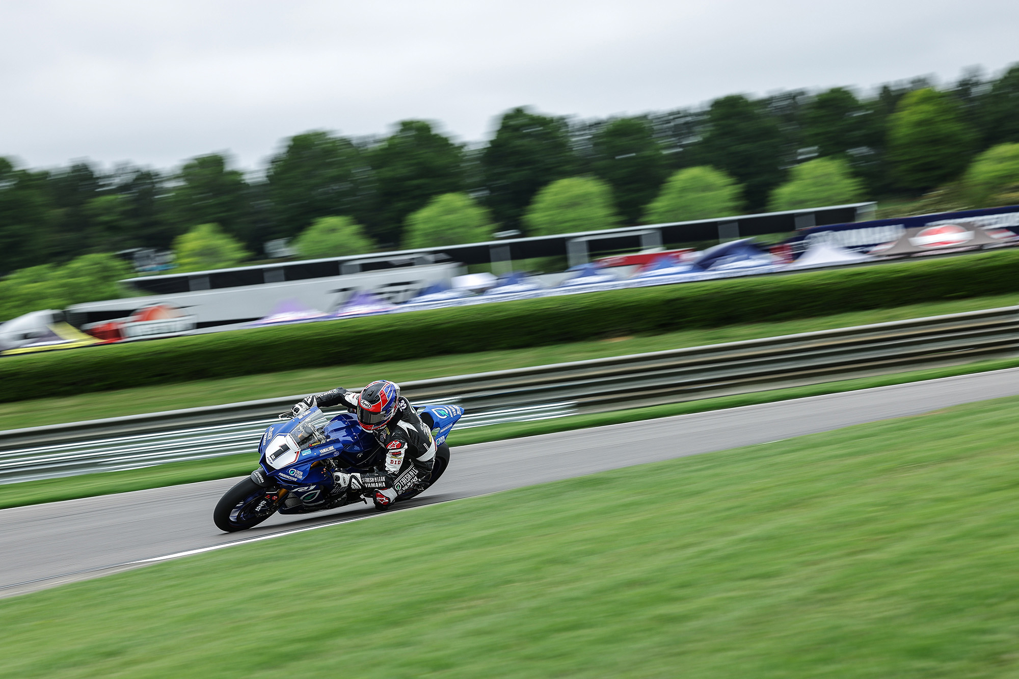 Fresh N Lean Progressive Yamaha Racing’s Jake Gagne leaves Alabama with a pair ofvictories to expand his points lead in the MotoAmerica Superbike Championship