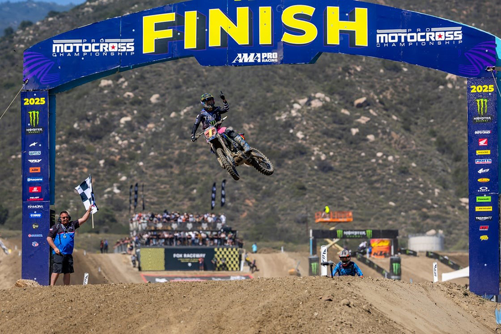 Monster Energy Yamaha Star Racing’s Haiden Deegan starts his 250MX title defense in style, winning both motos in dominant fashion at Fox Raceway