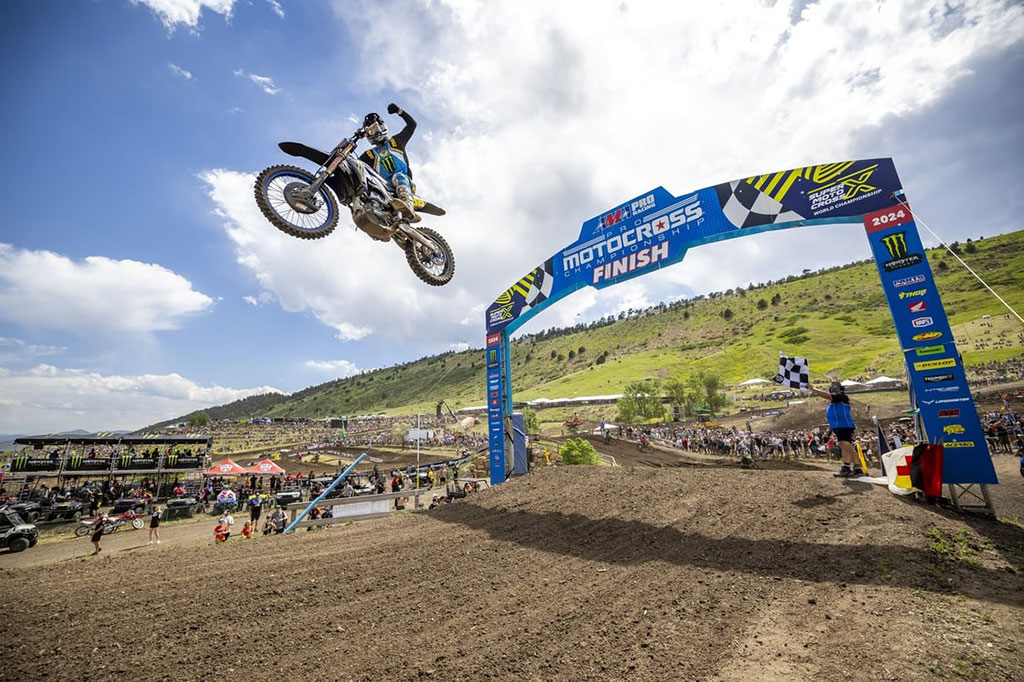 Monster Energy Yamaha Star Racing’s Haiden Deegan makes it three overall victories in a row with a 1-2 moto score at the Thunder Valley National