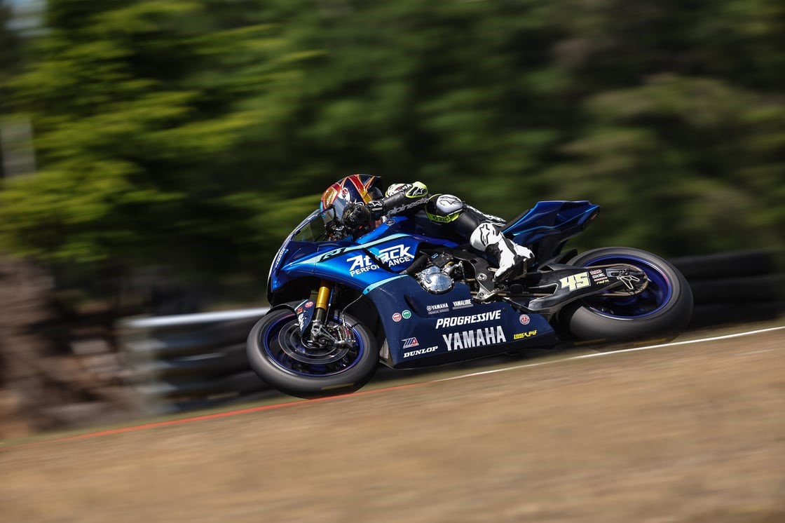 Attack Performance Progressive Yamaha Racing’s Cameron Petersen made  gains in the MotoAmerica Superbike Championship with a win and  third-place finish at The Ridge