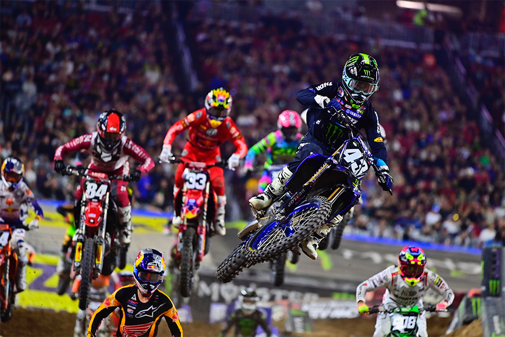 Monster Energy Yamaha Star Racing’s Levi Kitchen finished third in Glendale to advance his position in the 250SX West Championship