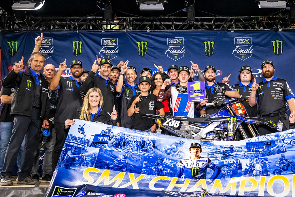 Monster Energy Yamaha Star Racing’s Haiden Deegan wins the inaugural SuperMotocross World Championship 250 class title in Los Angeles, earning the overall victory and a big payday in his debut season