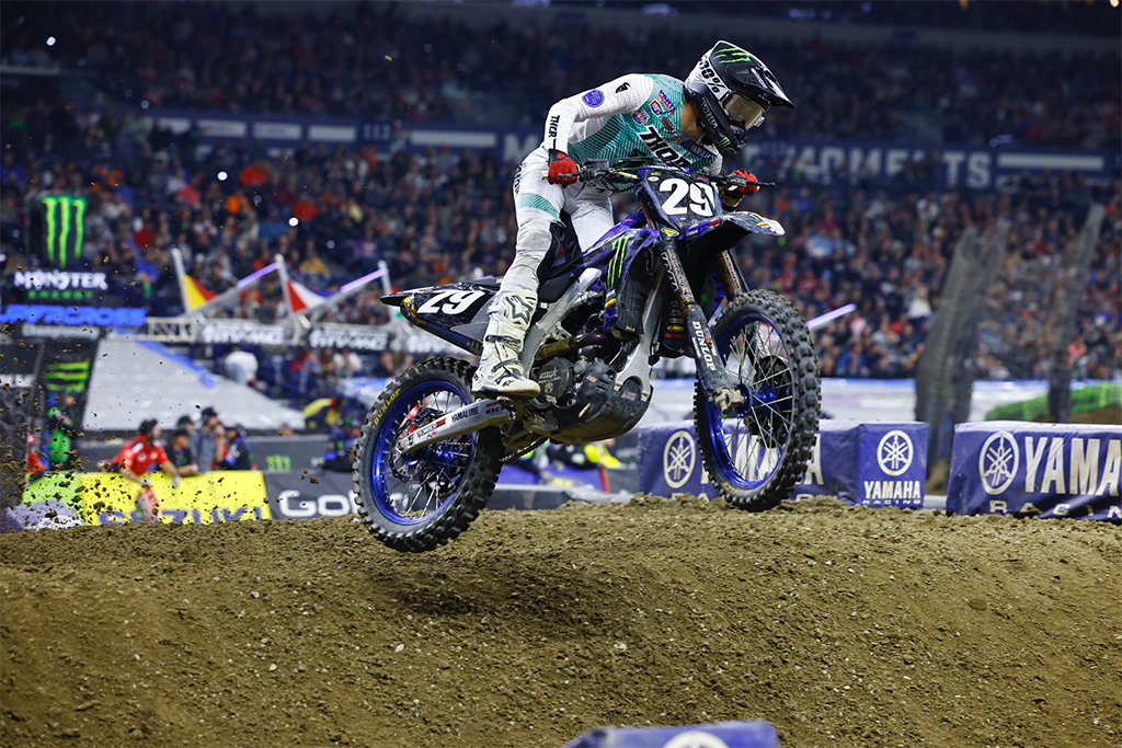Another double podium for the Monster Energy Yamaha Star Racing 250 team in challenging conditions at the Lucas Oil Stadium