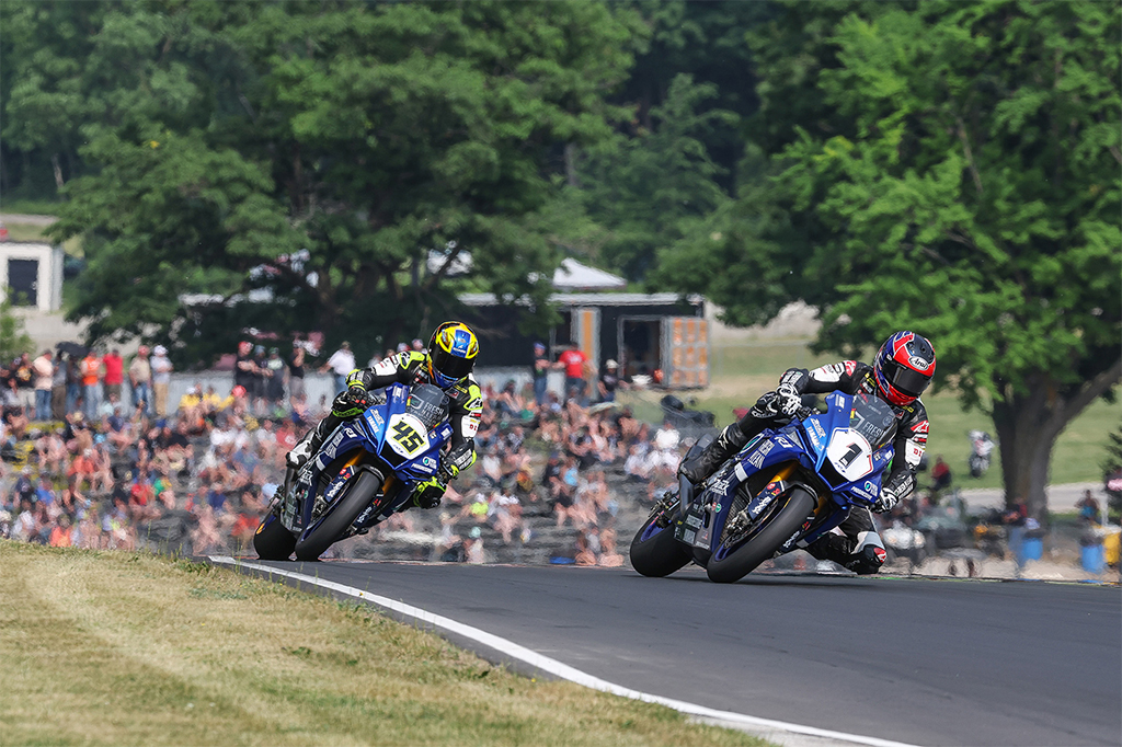 Fresh N Lean Progressive Yamaha Racing’s Jake Gagne returned to the podium with athird-place finish to reclaim the championship lead in Race 2 at Road America