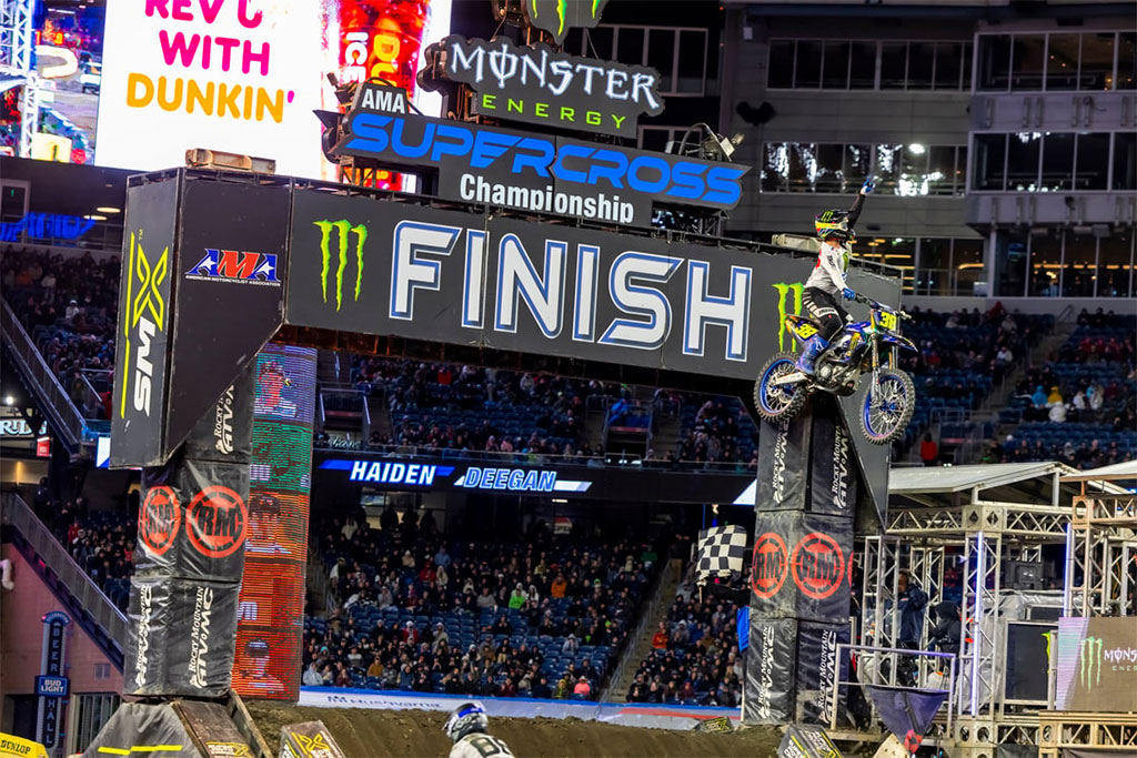 Monster Energy Yamaha Star Racing’s Haiden Deegan scores second 250SX victory with a flawless performance in challenging conditions at Foxborough Supercross