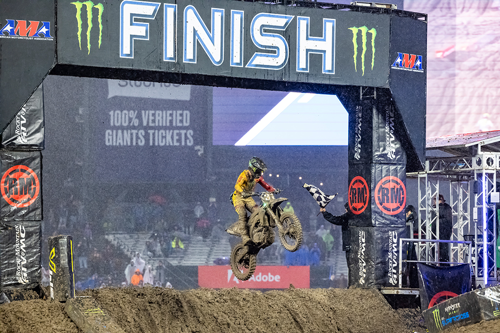 Monster Energy Yamaha Star Racing’s Jordon Smith claims 250SX West Championship lead with an emotional first victory aboard the all-new YZ250F 