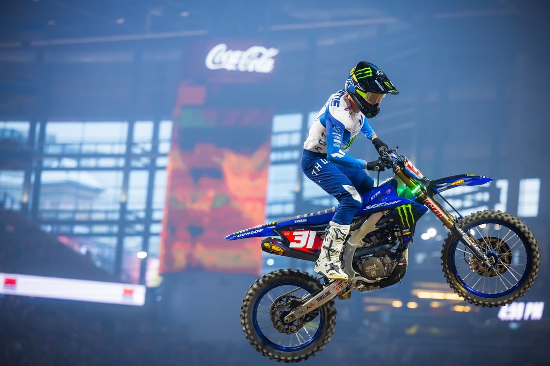 Monster Energy Yamaha Star Racing’s Max Anstie and Nate Thrasher finish second and fifth, respectively, at Detroit Supercross