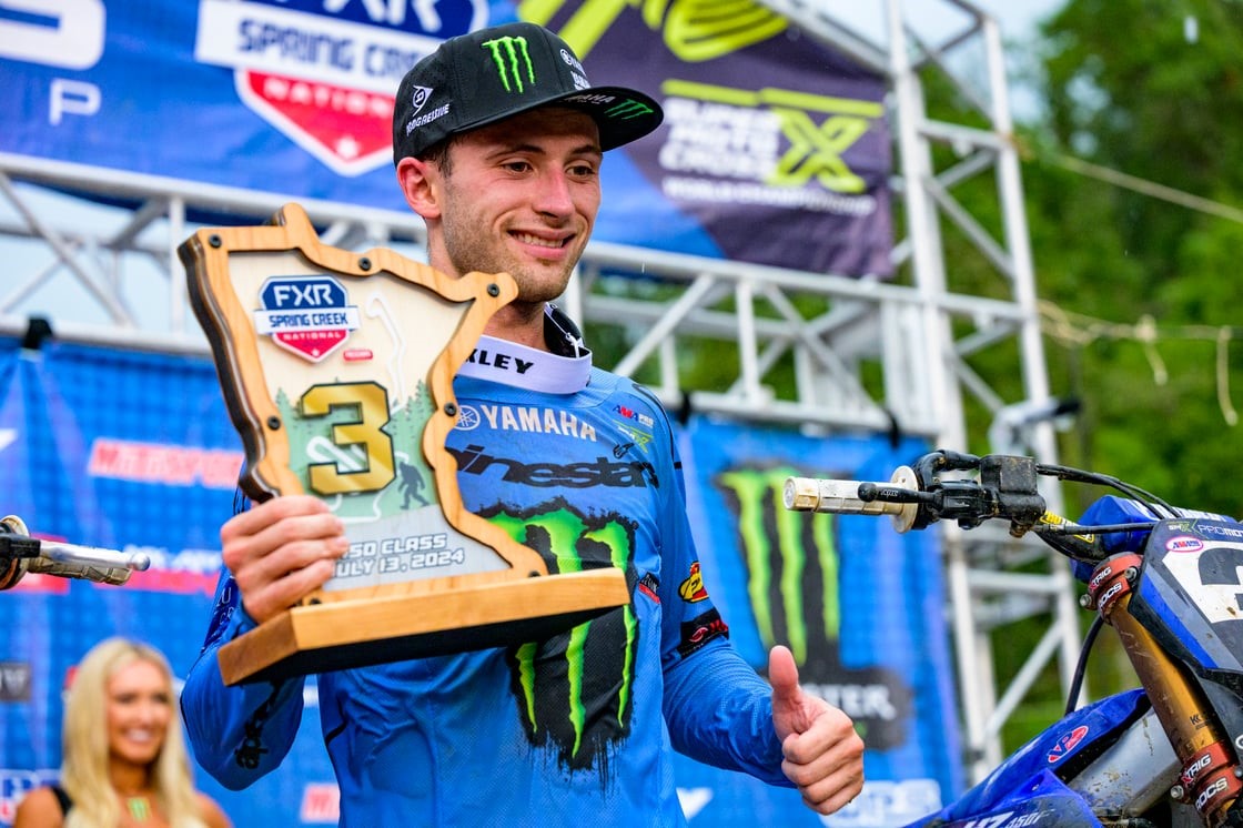 Monster Energy Yamaha Star Racing’s Justin Cooper finished third overall with a  5-3 moto score at the Spring Creek National