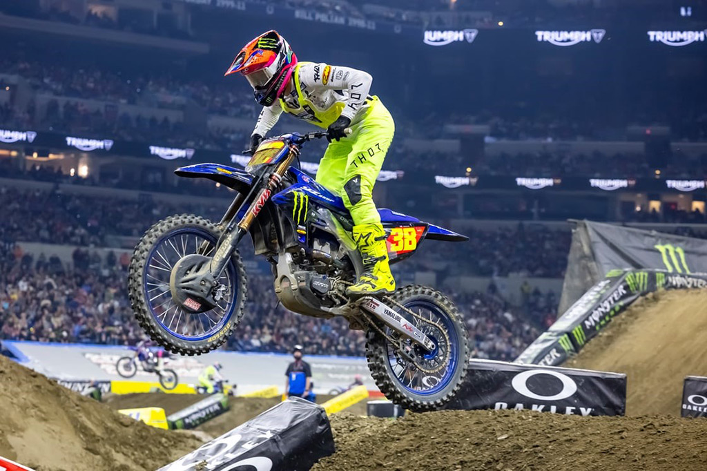 Monster Energy Yamaha Star Racing’s Haiden Deegan expands 250SX West Championship lead with a third-place finish in challenging conditions at Indianapolis Supercross