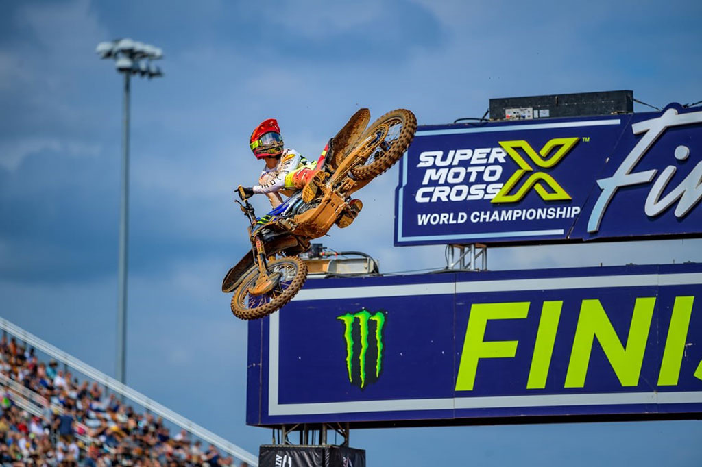 Monster Energy Yamaha Star Racing’s Haiden Deegan won both motos to score the overall 250SMX victory at the SMX Playoff 1