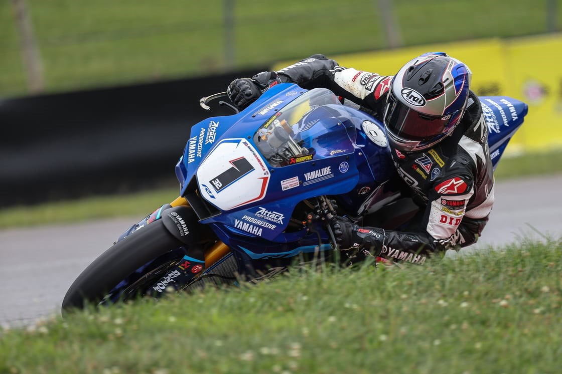 Attack Performance Progressive Yamaha Racing’s Jake Gagne overcame adversity to finish inside the top 10 as Superbikes returned to the Mid-Ohio Sports Car Course