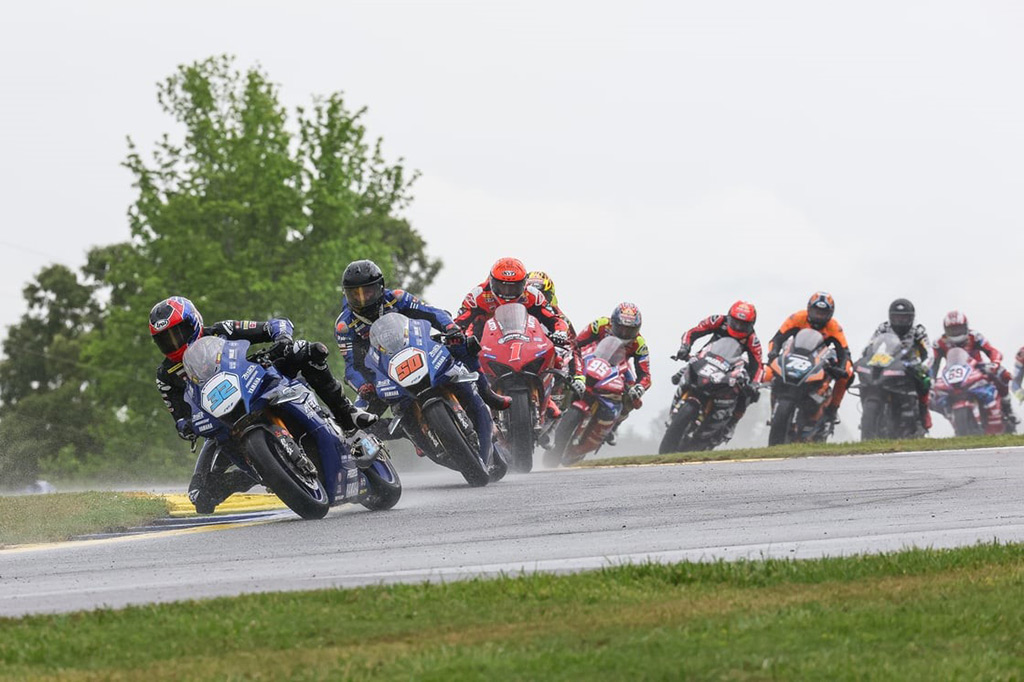 Attack Performance Progressive Yamaha Racing’s Jake Gagne earns a second-place finish in tricky, wet conditions for MotoAmerica Superbike Race 1 at Road Atlanta