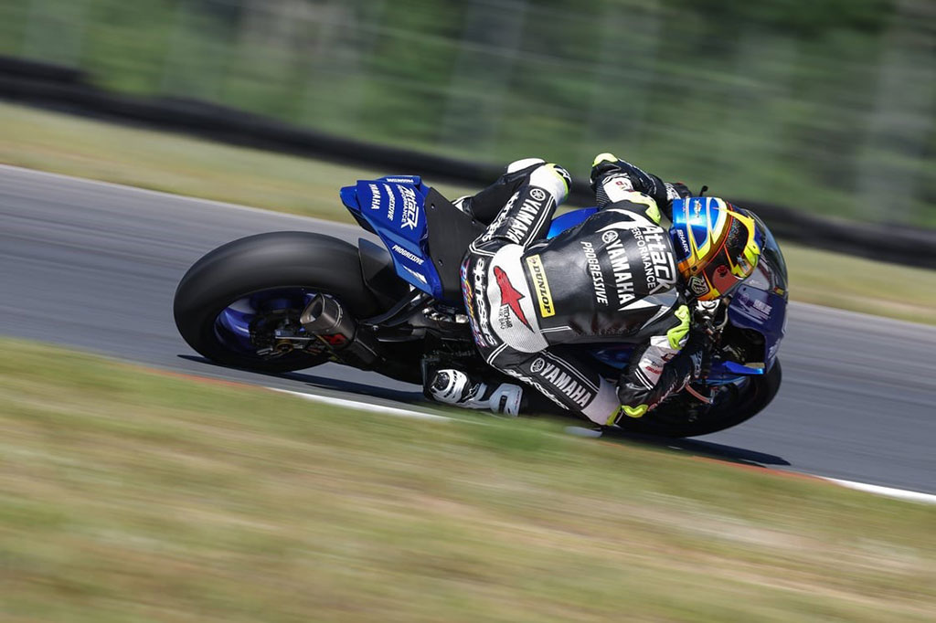Attack Performance Progressive Yamaha Racing’s Cameron Petersen finishes third in  MotoAmerica Superbike Race 2 at Brainerd International Raceway