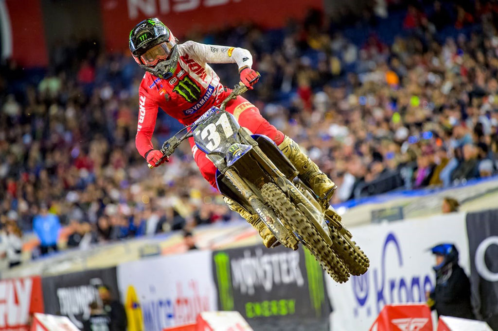 Monster Energy Yamaha Star Racing’s Jordon Smith gained valuable points in the West with a fourth-place finish at Nashville Supercross