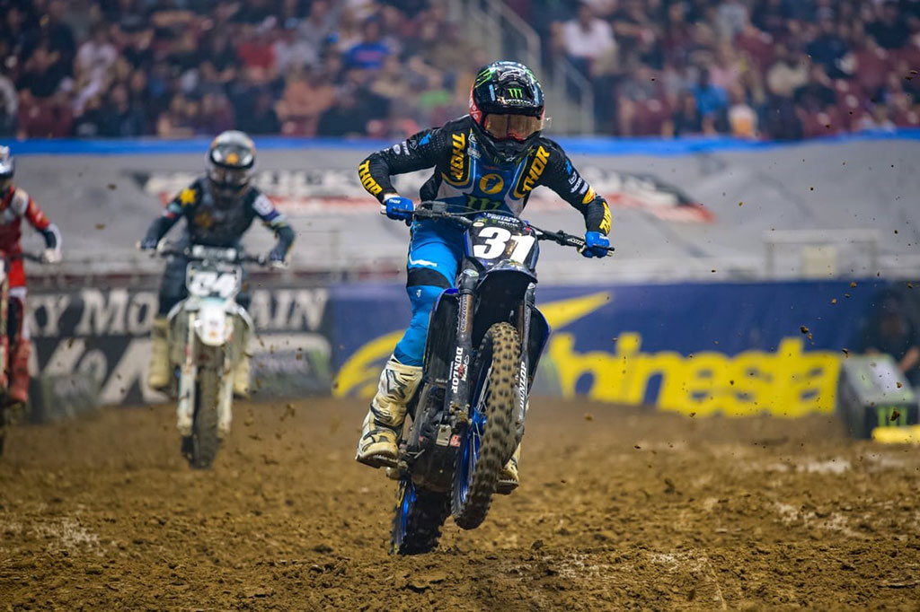 Monster Energy Yamaha Star Racing’s Jordon Smith finished third overall in challenging conditions at the final Triple Crown of the season