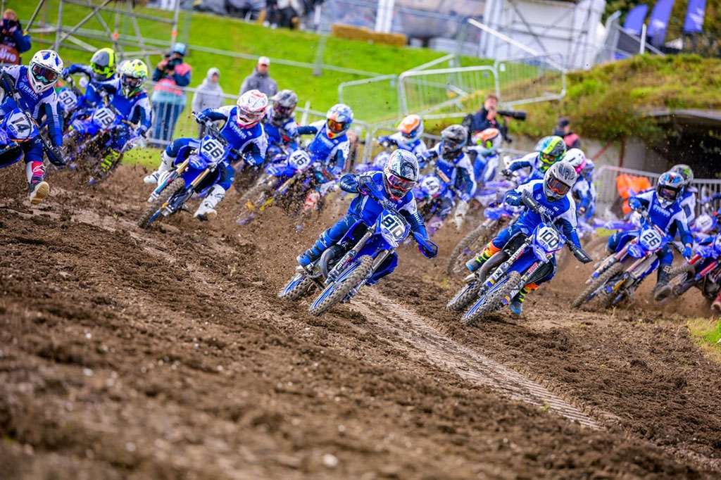 Team USA’s Tayce Morgan, Kade Nightingale, and Chace Lawton enjoy a successful debut at the 2024 YZ bLU cRU FIM Europe Cup SuperFinale at Matterley Basin