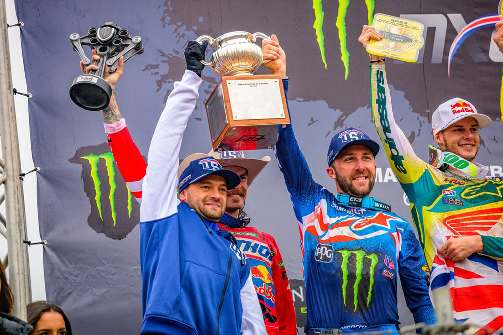 Monster Energy Yamaha Star Racing’s Eli Tomac and Cooper Webb have a successful outing at the 2024 Motocross of Nations in Great Britain