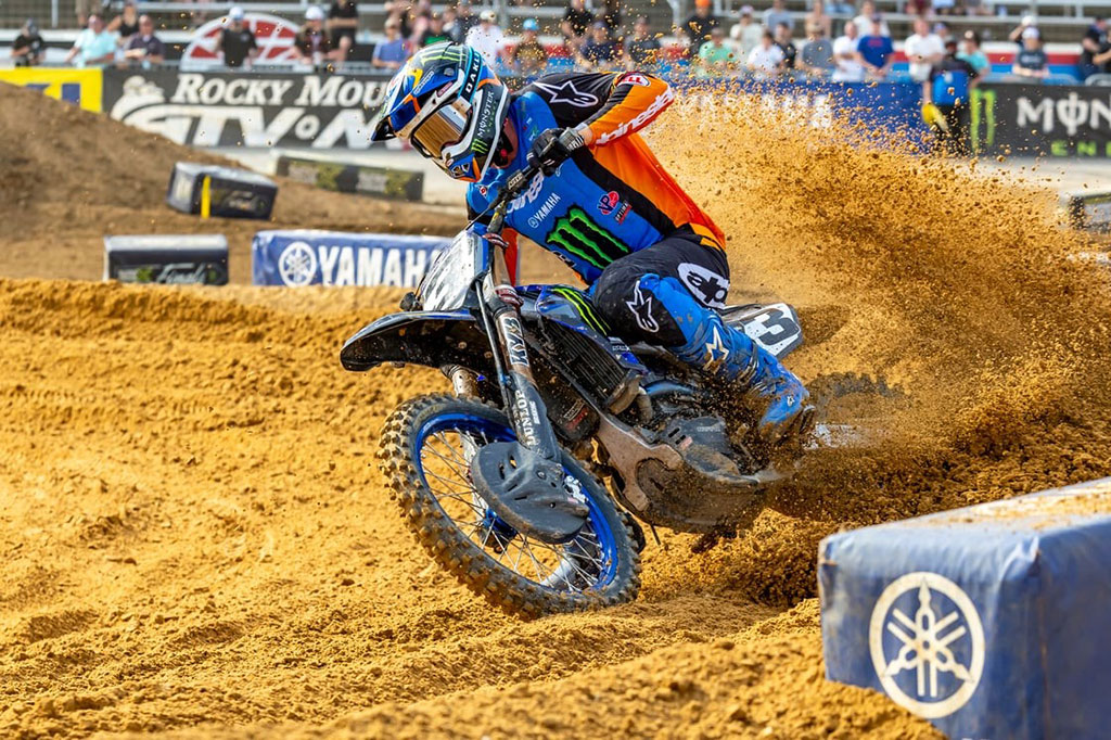 Monster Energy Yamaha Star Racing’s Eli Tomac and Cooper Webb finish fourth and fifth overall, respectively, at the Texas Motor Speedway