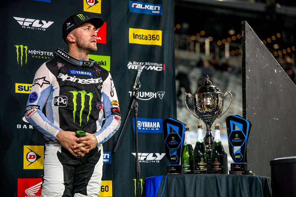 Upon further evaluation, Monster Energy Yamaha Star Racing’s Eli Tomac was found to have sustained a broken leg during qualifying at Tampa Supercross