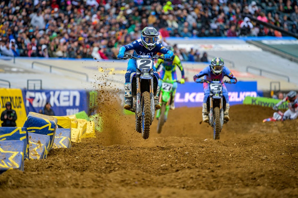 Monster Energy Yamaha Star Racing’s Webb and Tomac both just off the podium in fourth and fifth, respectively, at Philadelphia Supercross