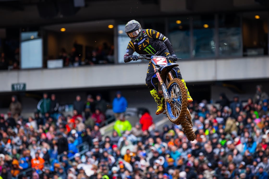 Monster Energy Yamaha Star Racing’s Cooper Webb maintains his spot at the top of the championship with a second-place finish at Philadelphia Supercross