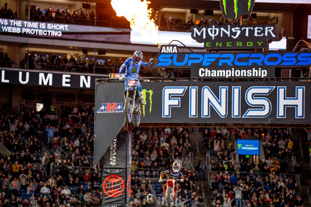 Monster Energy Yamaha Star Racing’s Cooper Webb scores second-consecutive Seattle Supercross win in thrilling fight to the finish