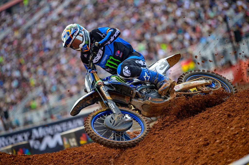 Monster Energy Yamaha Star Racing’s Eli Tomac advanced his position in the 450SMX title fight with a runner-up overall finish at the opening round