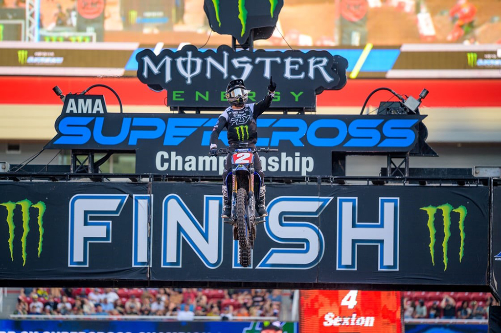 Monster Energy Yamaha Star Racing’s Cooper Webb secured his third 450SX Championship, with teammate Justin Cooper finishing third in points standings