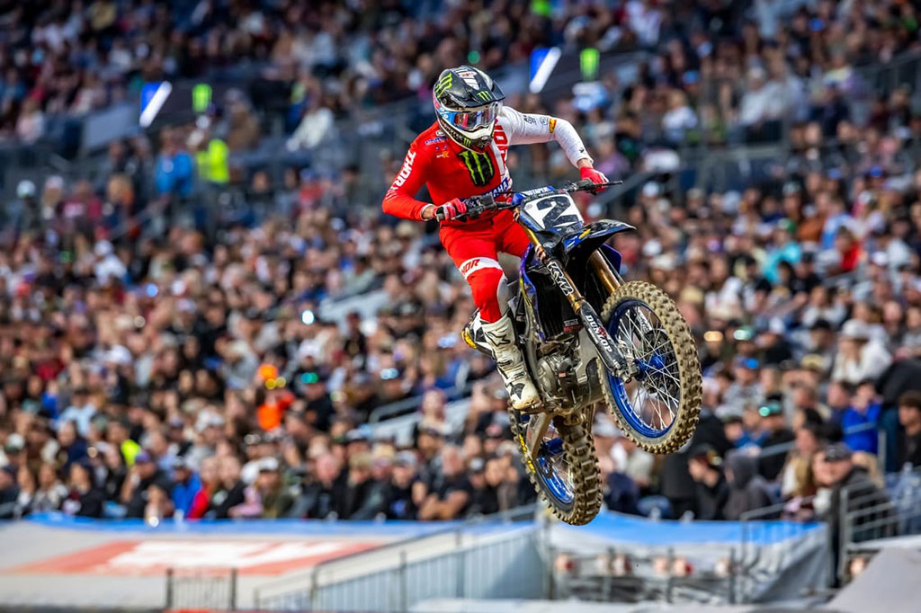 Monster Energy Yamaha Star Racing’s Cooper Webb overcame adversity to score a top-five finish at Denver Supercross