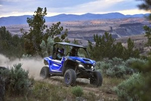 Wolverine Rmax on trail in desert